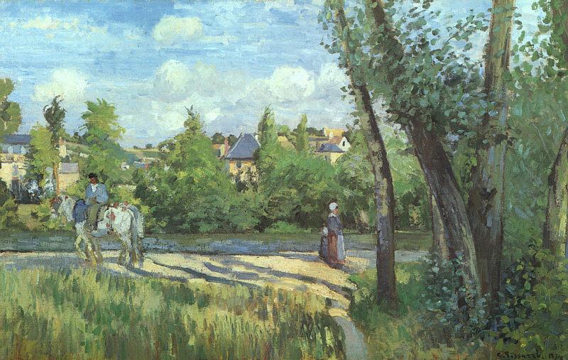 Camille Pissaro Sunlight on the Road, Pontoise